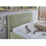 Meise Möbel Svetlo zelena oblazinjena zakonska postelja z letvenim dnom 120x200 cm Mattis – | Shoptok.si