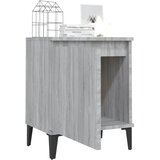  Noćni ormarić s metalnim nogama boja sivog hrasta 40x30x50 cm | Eponuda.com