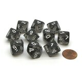 Chessex kockice - translucent - smoke & white (10) Cene