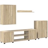 vidaXL 4-delni komplet TV omar sonoma hrast Konstruiran les | Shoptok.si