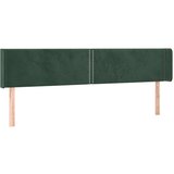  Vzglavje z ušesi temno zeleno 183x16x78/88 cm žamet, (20936058) | Shoptok.si