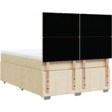  Krevet s oprugama i madracem krem 140x200 cm od tkanine | shoptok.hr
