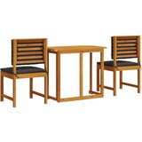  3-delni vrtni jedilni set iz trdnega akacijevega lesa | Shoptok.si