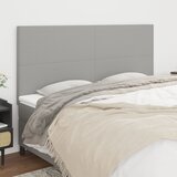 The Living Store Posteljno vzglavje 4 kosa svetlo siv 90x5x78/88 cm blago - Vzglavje, (21660277) | Shoptok.si