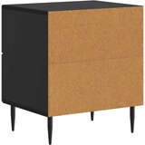  Noćni ormar 2 pcs Crna 43 x 34,5 x 47,5 cm Konstruirano drvo | Eponuda.ba
