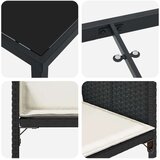 vidaXL set za vrtno jedilnico s 5 kosi in blazinami črnega poly ratana | Shoptok.si