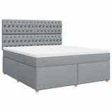  Krevet s oprugama i madracem svjetlosivi 180x200 cm od tkanine | shoptok.hr
