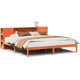 vidaXL Knjižna postelja brez vzmetnice vošč. rjava 180x200 cm borovina | Shoptok.si