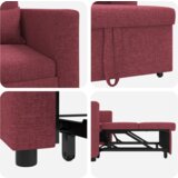  3-v-1 Enosed Raztegljiv Vino Rdeča Tkanina | Shoptok.si
