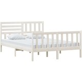  Posteljni okvir bel iz trdnega lesa 140x200 cm, (20646939) | Shoptok.si