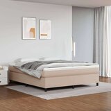 vidaXL Krevet s oprugama i madrac cappuccino 160x200cm od umjetne kože | shoptok.hr