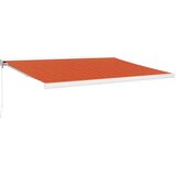 Tenda na uvlačenje narančasto-smeđa 4,5x3 m tkanina i aluminij | shoptok.hr