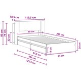  Okvir kreveta s pohranom s ladicama Hrast sonoma 90 x 200 cm | shoptok.hr