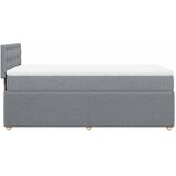  Okvir kreveta s oprugama i madrac svjetlosivi 80x200cm tkanina | shoptok.hr