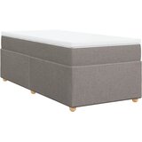Krevet s oprugama i madracem smeđesivi 90x200 cm od tkanine | Eponuda.com