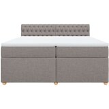 vidaXL Krevet s oprugama i madracem smeđesivi 200x200 cm od tkanine | shoptok.hr