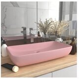  Luksuzni pravokutni umivaonik mat ružičasti 71x38 cm keramički | shoptok.hr