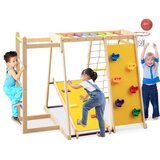 Notranje plezalno igrišče 6 v 1, lesena notranja igralnica | Shoptok.si