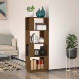 Furnova Knjižna omara/pregrada medeno rjava 51x25x132 cm trdna borovina, (21951125) Cene
