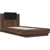  Okvir za krevet s uzglavljem smeđa boja hrasta 100x200cm drveni | Eponuda.com