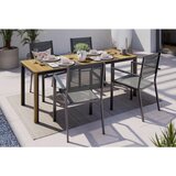 Ambia Garden VRTNA MIZA les, kovina barva tikovine | Shoptok.si