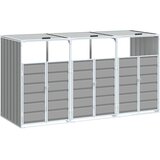  Spremište za 3 kante za otpad zelena 216x81x115 cm čelično | shoptok.hr