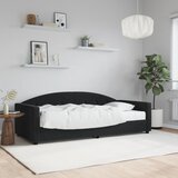  Dnevni krevet s madracem crni 90 x 200 cm baršunasti | shoptok.hr