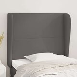  Vzglavje z ušesi sivo 83x23x118/128 cm umetno usnje, (20953807) Cene