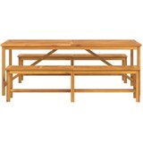  Vrtni set za objed 3 kom. Smeđa 200 x 90 x 74 cm | shoptok.hr