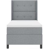  LED Box Spring Krevet Svijetlo siva 90 x 200 cm tkanina Svjetlosiva | shoptok.hr