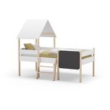 Marckeric Bijeli dječji krevet od masivnog bora u obliku kućice/podignuti 90x190 cm Mint – | shoptok.hr