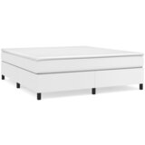 vidaXL Box spring posteljni okvir bel 160x200 cm umetno usnje, (20684264) Cene