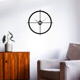 Wallity Dekorativni metalni zidni sat Simple black Cene