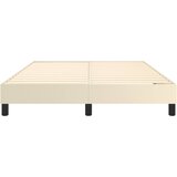  Okvir za krevet s oprugom krem 140x200 cm od umjetne kože | shoptok.hr
