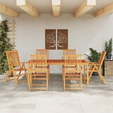  Vrtni set za objed 7 kom. Smeđa Čvrsto drvo akacije | shoptok.hr