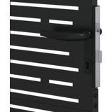 vidaXL Vrtna vrata Crna 105 x 175 cm Čelik s praškastim premazom | shoptok.hr