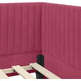  Kutni okvir kreveta Vinska crvena 80 cm x 200 cm Baršun | shoptok.hr
