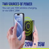 ALLITY brezžična power bank baterija APB-300 PD QC 20W 10000 mAh magnetska siva | Shoptok.si