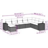  8-dijelni set vrtnih sofa s jastucima smeđi od poliratana | shoptok.hr
