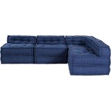  Modularni pouf - Set od 4 u indigo tkanini | shoptok.hr