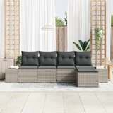  Sjedeća garnitura za vrt 5 kom. Svijetlo siva poliratan Svjetlosiva 294 x 62 x 85 cm | Shoptok.si