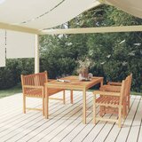 The Living Store Vrtna jedilna garnitura 4-delna trdna tikovina - Vrtna Jedilna Garnitura, (21461335) | Shoptok.si