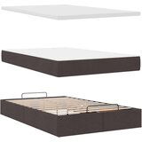 vidaXL Otomanski posteljni okvir z vzmetnico rjav 120x190 cm blago, (21609123) | Shoptok.si