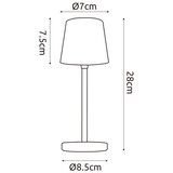 Globo 58482B-LED stona lampa za spoljašnju upotrebu, punjiva, dodirna, sa prigušiva, 2W/5V 2200mAh IP44, crna | Eponuda.com