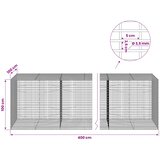  Gabion s žicom debljine 3,5 mm i mrežom 5x2,5 cm 400x100x100 cm | shoptok.hr