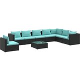  9-dijelna vrtna garnitura od poliratana s jastucima crna | shoptok.hr