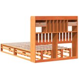  Knjižna postelja brez vzmetnice vošč. rjava 135x190 cm borovina, (21653621) | Shoptok.si