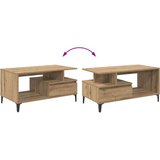 vidaXL Klubska miza artisan hrast 90 x 49 x 45 cm Konstruiran les | Shoptok.si