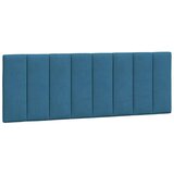 vidaXL Postelja z vzmetnico modra 140x190cm žamet | Shoptok.si