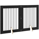  Vrata za pse z stojali 2 pcs Črni hrast 80 x 100 cm, (5000232793) | Shoptok.si